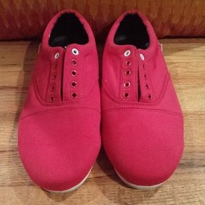 Men's Red STUDY Casual Canvas Sneaker Sz 9.5